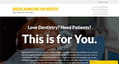 Desktop Screenshot of digitalmarketingfordentists.com